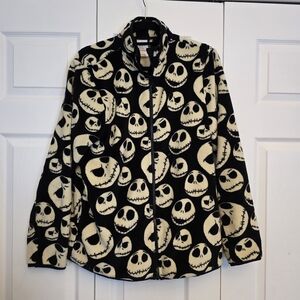 Jack Skellington Nightmare Before Christmas Fleece Zip Up